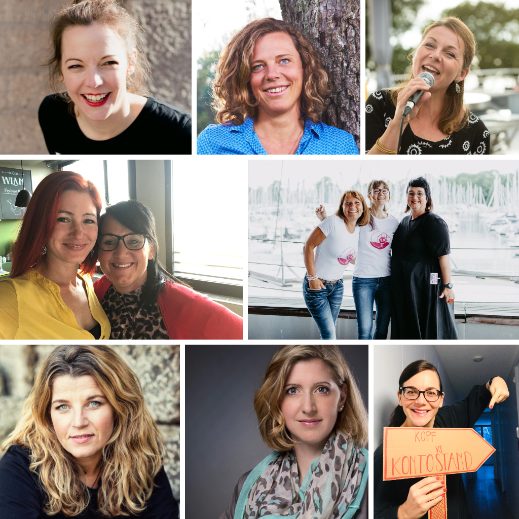 Zusammenstellung von Fotos einiger Speakerinnen beim Damenkränzchen