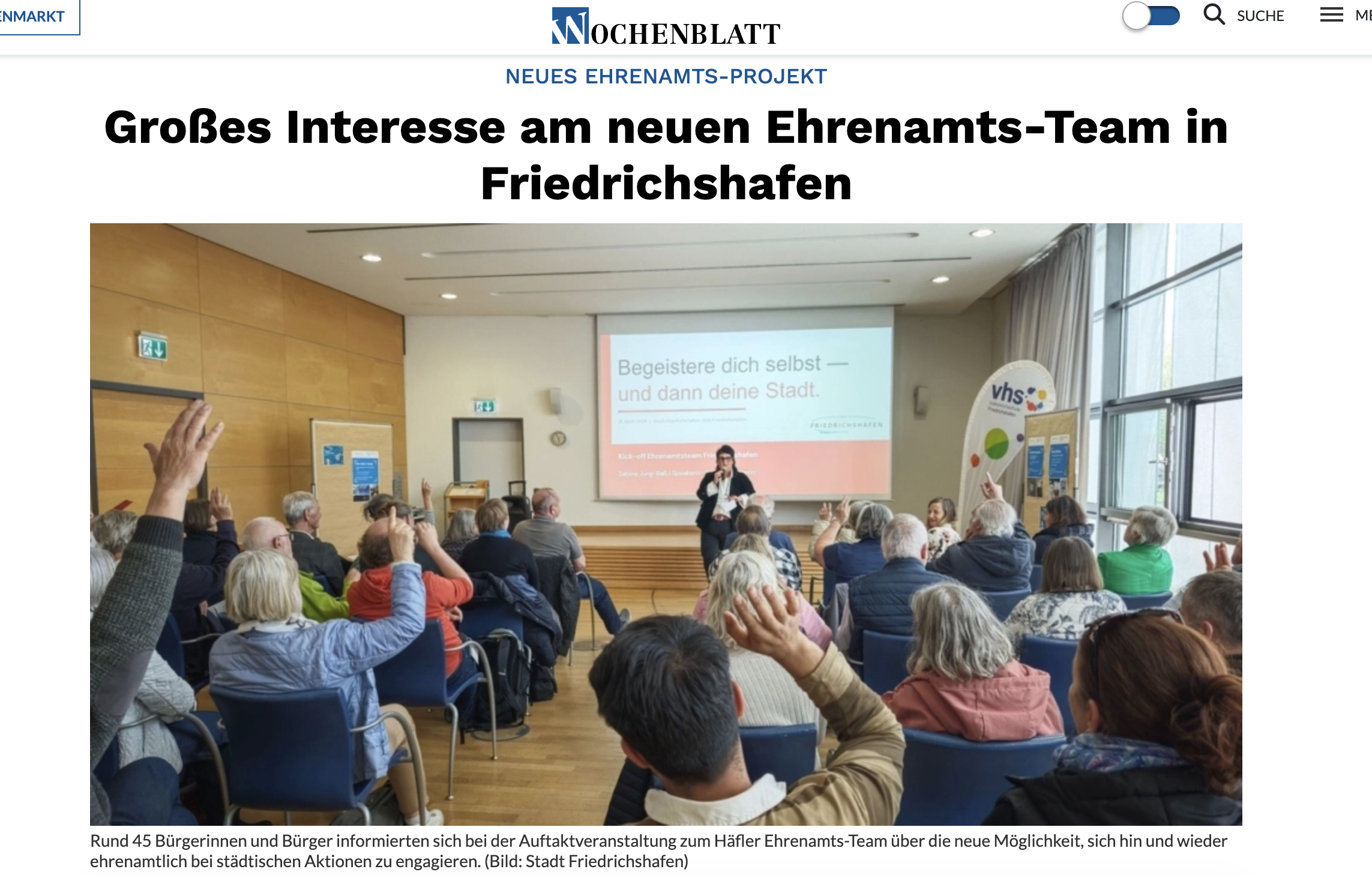 Bericht über das Ehrenamts-Team Friedrichshafen